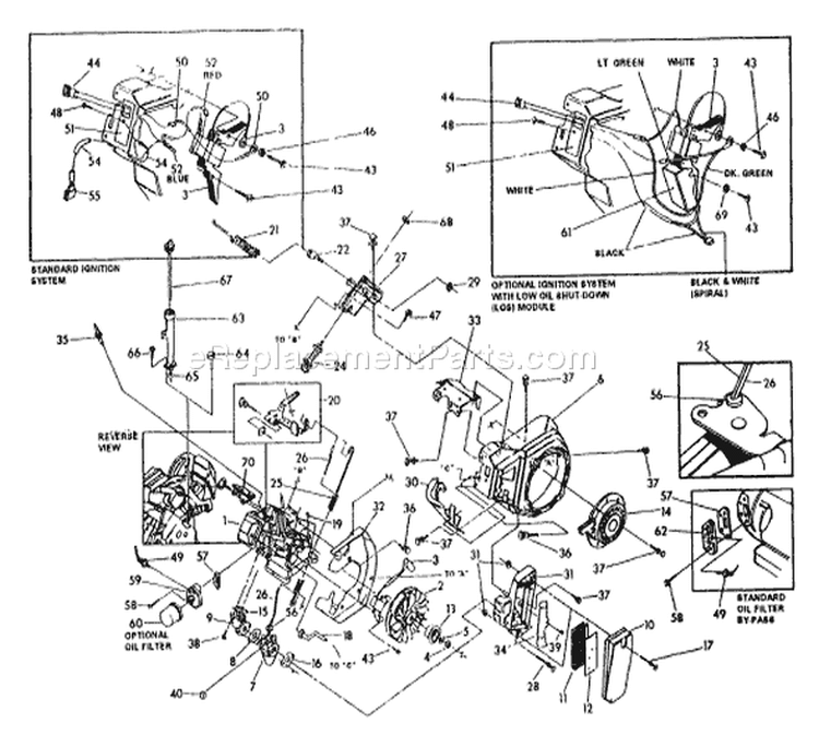 Page B Diagram and Parts List for 9441-3 3,500 XL Briggs and Stratton Generator